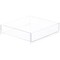 Plymor Clear Acrylic Square Open Top Merchandise Display Tray, 9" W x 9" D x 2" H